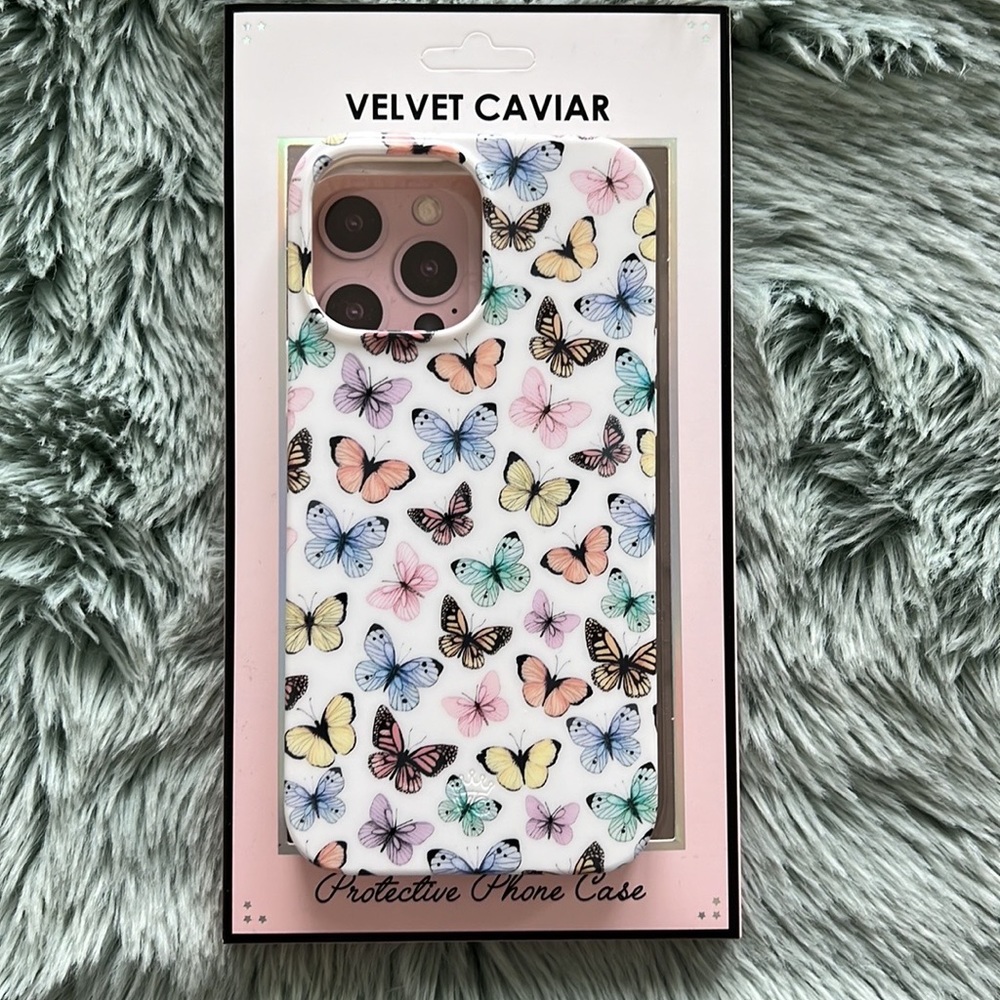 iPhone 13 ProMax Velvet Caviar Phone Case 🦋